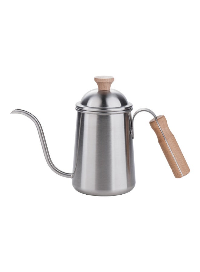 عام **إبريق قهوة 650 مل - من الفولاذ المقاوم للصدأ مع مقبض مقاوم للحرارة، صب دقيق للمنزل والمكتب والمقاهي لتحضير القهوة والشاي** - Image 1