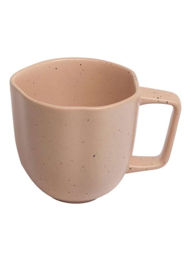 Ariane Earth Dark Sand Dotts Fine Porcelain Cup, Premium Non-Stackable Coffee Cup - Image 1