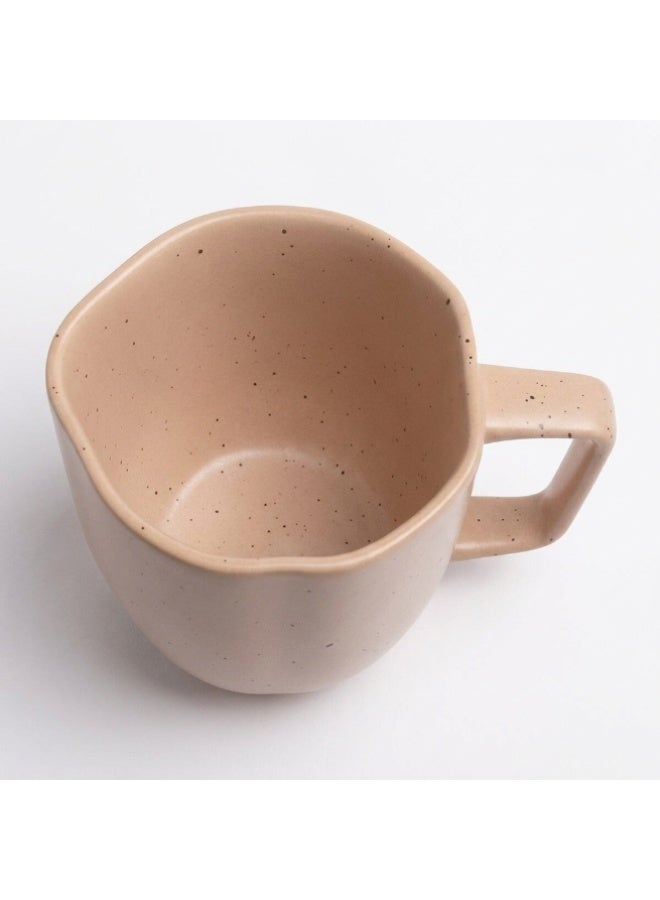 Ariane Earth Dark Sand Dotts Fine Porcelain Cup, Premium Non-Stackable Coffee Cup - Image 4
