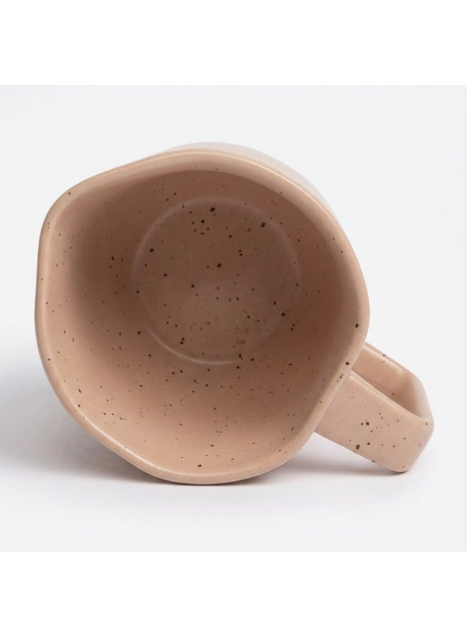 Ariane Earth Dark Sand Dotts Fine Porcelain Cup, Premium Non-Stackable Coffee Cup - Image 3