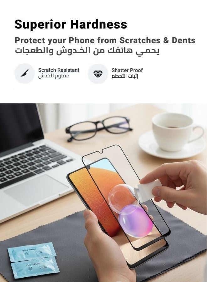 5D Tempered Glass Screen Protector for Samsung Galaxy A32 4G, Full Coverage, HD Clear, Anti-Scratch - Image 2