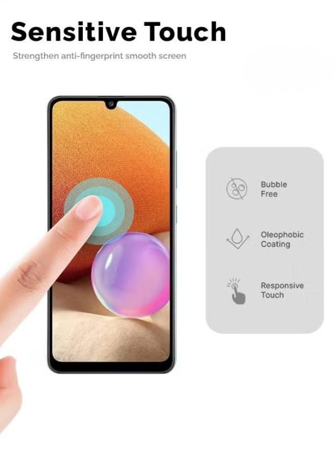 5D Tempered Glass Screen Protector for Samsung Galaxy A32 4G, Full Coverage, HD Clear, Anti-Scratch - Image 4