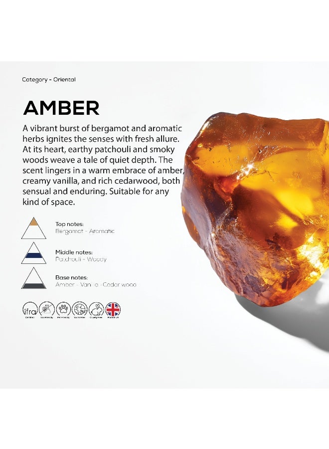 Dr Scent Breeze of Joy Amber Diffuser Aroma Oil – Patchouli, Amber & Vanilla with Cedar Wood Notes – Perfect for Home, Office, Gym & School – Made in the UK (500ml) - Image 2