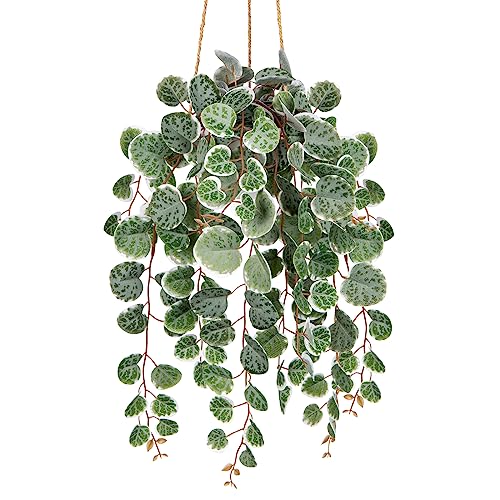 Briful Artificial Hanging Plants with Pot 17 Fake String of Heart Vines Plants Faux Hanging Greenery for Home Room Office Garden Balcony Patio Front Door Hanging Decor - Image 1