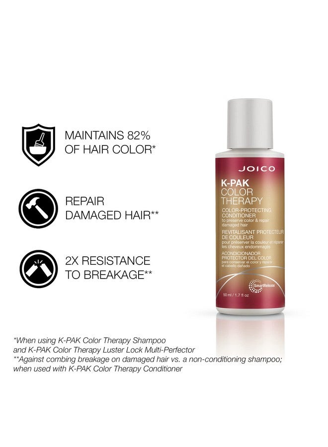 JOICO Kpak Color Therapy Colorprotecting Conditioner | For Colortreated Hair | Boost Shine & Elasticity | Repair Breakage | Rebuild Damaged Hair | With Keratin & Argan Oil | 1.7 Fl Oz - Image 3