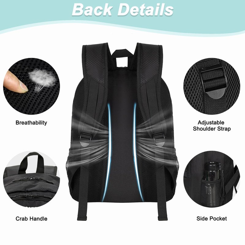 DAFISKY Soccer Backpack, Soccer Bags with Ball Holder & Shoes Compartment, Water Resistant Backpack for Basketball Volleyball Football - Image 4
