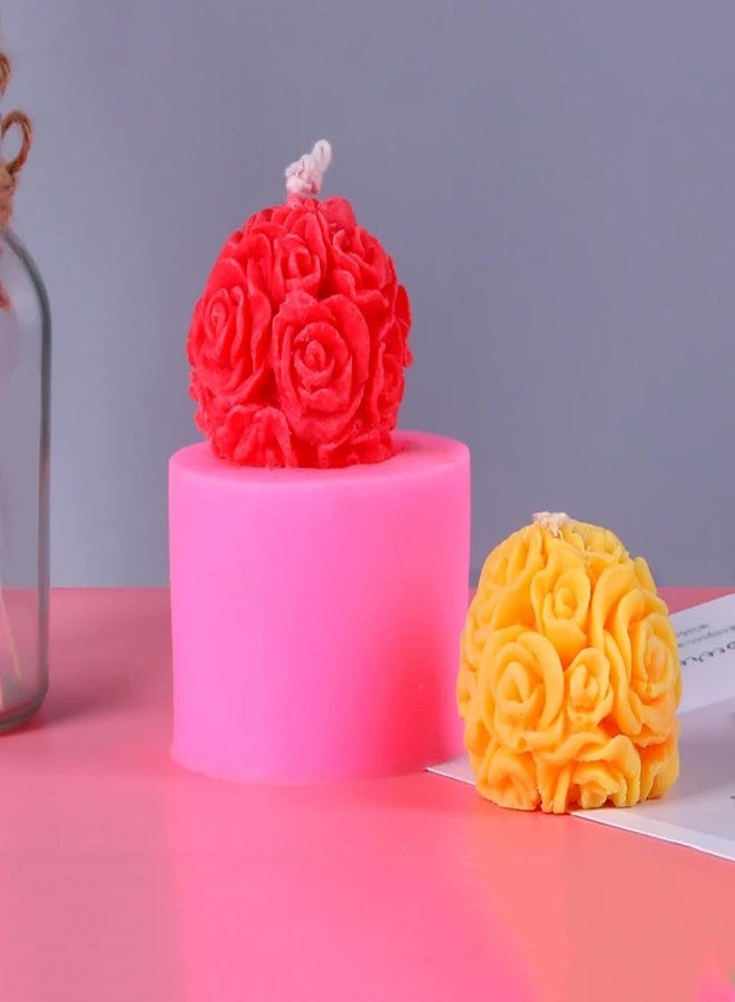 SMELLO - Multi Purpose Silicon Mold - Roses Ball Shape for Handmade Decorating for Candle & Soaps Making - Image 2