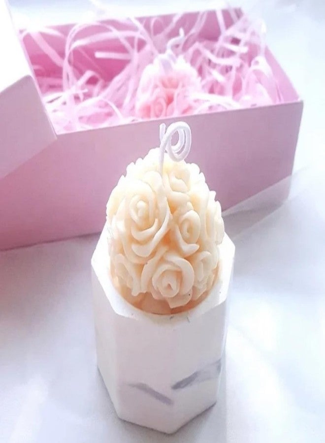 SMELLO - Multi Purpose Silicon Mold - Roses Ball Shape for Handmade Decorating for Candle & Soaps Making - Image 5
