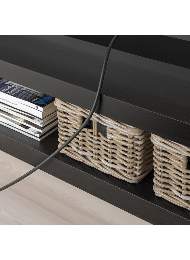 Zaboon Tv Bench, Black-Brown, 120X35X36 Cm - Image 4