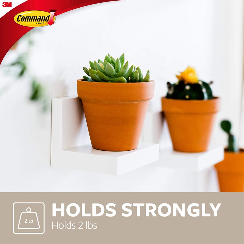 كوماند حواف عرض الأوامر تحمل ما يصل إلى 2 رطل من الكوارتز، حافتان مع 8 شرائط قيادة متوسطة، رف معلق خالٍ من التلف مع شرائط لاصقة، إضفاء الطابع الشخصي على غرفة المعيشة وغرفة النوم وغرفة الأطفال أو المكتب - Image 4