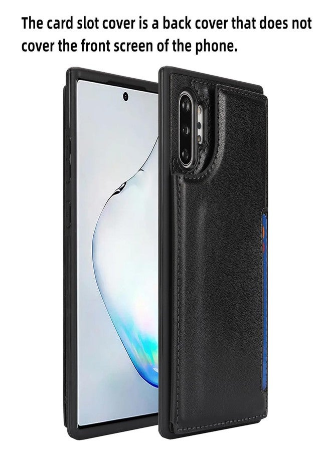 iCoverCase Compatible with Samsung Galaxy Note 10 Plus Case with Card Holder, Note 10+ Wallet Case for Women Men [RFID Blocking] PU Leather Phone Case for Note 10 Plus (Black) - Image 3