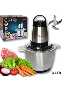 ARTC ARTC Cooking Food Chopper And Automatic Multifunction Meat Mincer And Food Processor Machine 3L And Stainless Steel Electric Grinder, Blender, Mixer, Chopper 1200W  - Image 1
