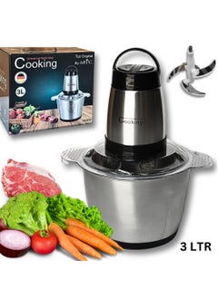 ARTC ARTC Cooking Food Chopper And Automatic Multifunction Meat Mincer And Food Processor Machine 3L And Stainless Steel Electric Grinder, Blender, Mixer, Chopper 1200W  - Image 2