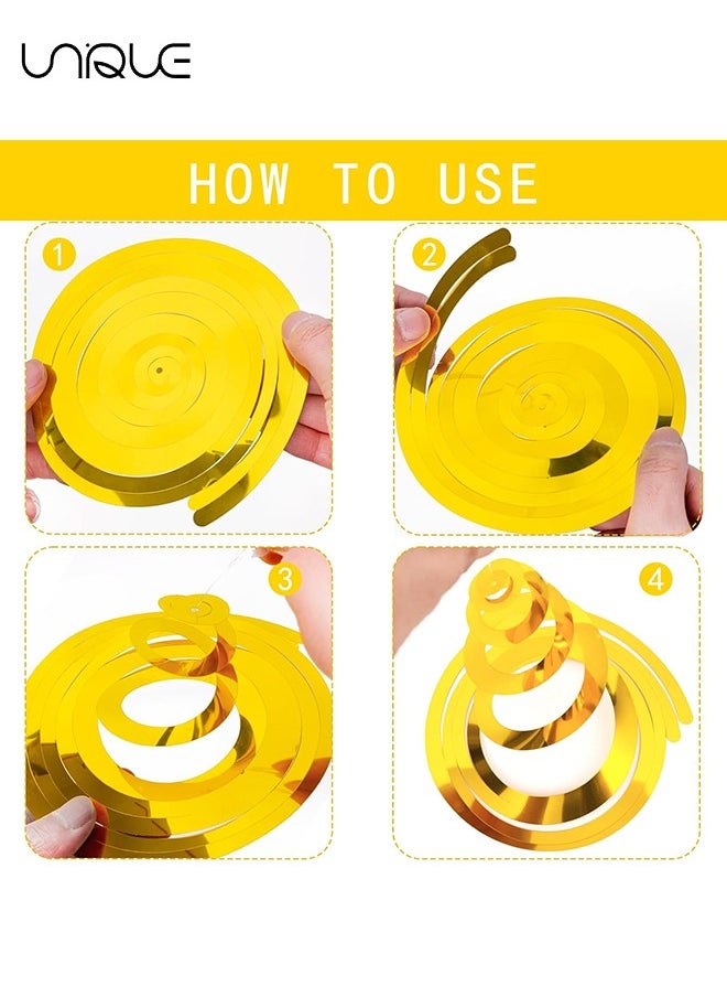 Unique Gold Hanging Swirl Decorations 30 Pieces of Plastic Streamer Party Swirl Spiral Decorations for Ceiling Wedding Baby Shower Birthday Party Supply Party Decoration Birthday Decoration  - Image 3