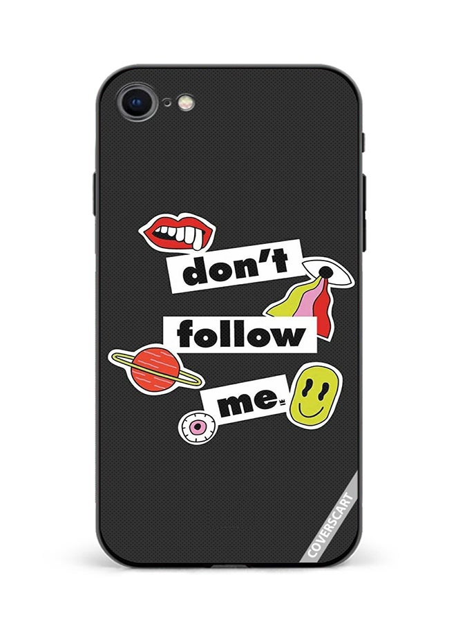 COVERSCART Protective Case Cover For Apple iPhone SE 2020 Don'T Follow Me Design Black