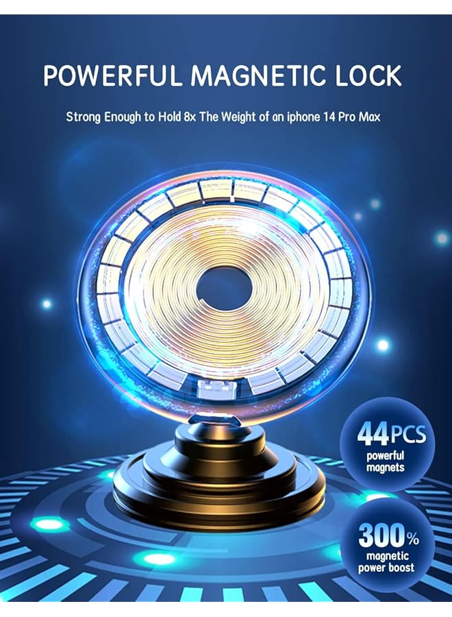 Excefore 15W Wireless Car Charger, Compatible With Magsafe Car Mount, Magnetic/Magnet Fast Charging Car Phone Holder Compatible With Iphone Iphone 14/14 Plus/14 Pro/Pro Max/13/12/12 13 Pro/Pro Max/Mini - Image 3