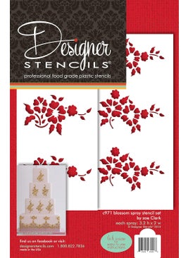 Designer Stencils Blossom Spray Stencil Set by Zoe Clark by Designer Stencils  - Image 1