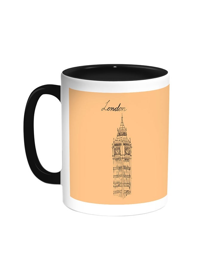 Landmarks - Big Ben Clock Printed Coffee Mug Black/White 11ounce