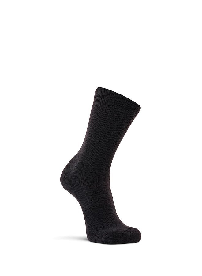 FoxRiver Women's Misses Wick Dry Walker Lightweight Sport Crew Socks, Black, Medium