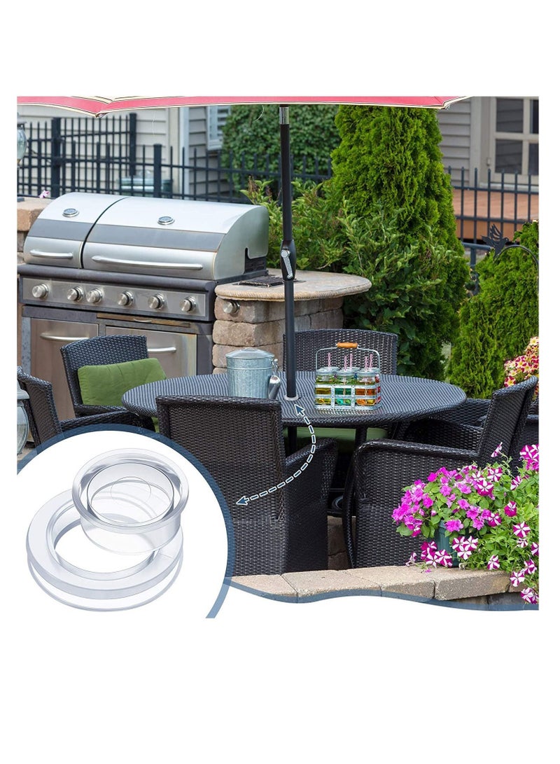 Y&D Patio Table Umbrella Hole Ring with Cap Set Silicone Transparent Thicker Plug and for Outdoor Garden Beach (1, Clear)  - Image 3