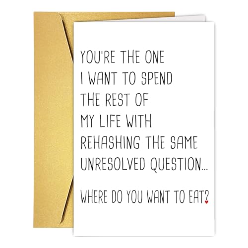 COLINHELIN Funny Anniversary Card Him Her, Humor Anniversary Card Husband Wife, Happy Valentine Day Card Gift Boyfriend Girlfriend, Funny Relationship Card, Cute Anniversary Card Women Men - Image 1
