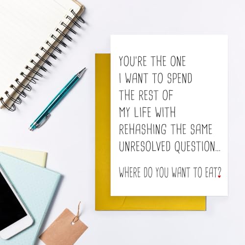 COLINHELIN Funny Anniversary Card Him Her, Humor Anniversary Card Husband Wife, Happy Valentine Day Card Gift Boyfriend Girlfriend, Funny Relationship Card, Cute Anniversary Card Women Men - Image 4