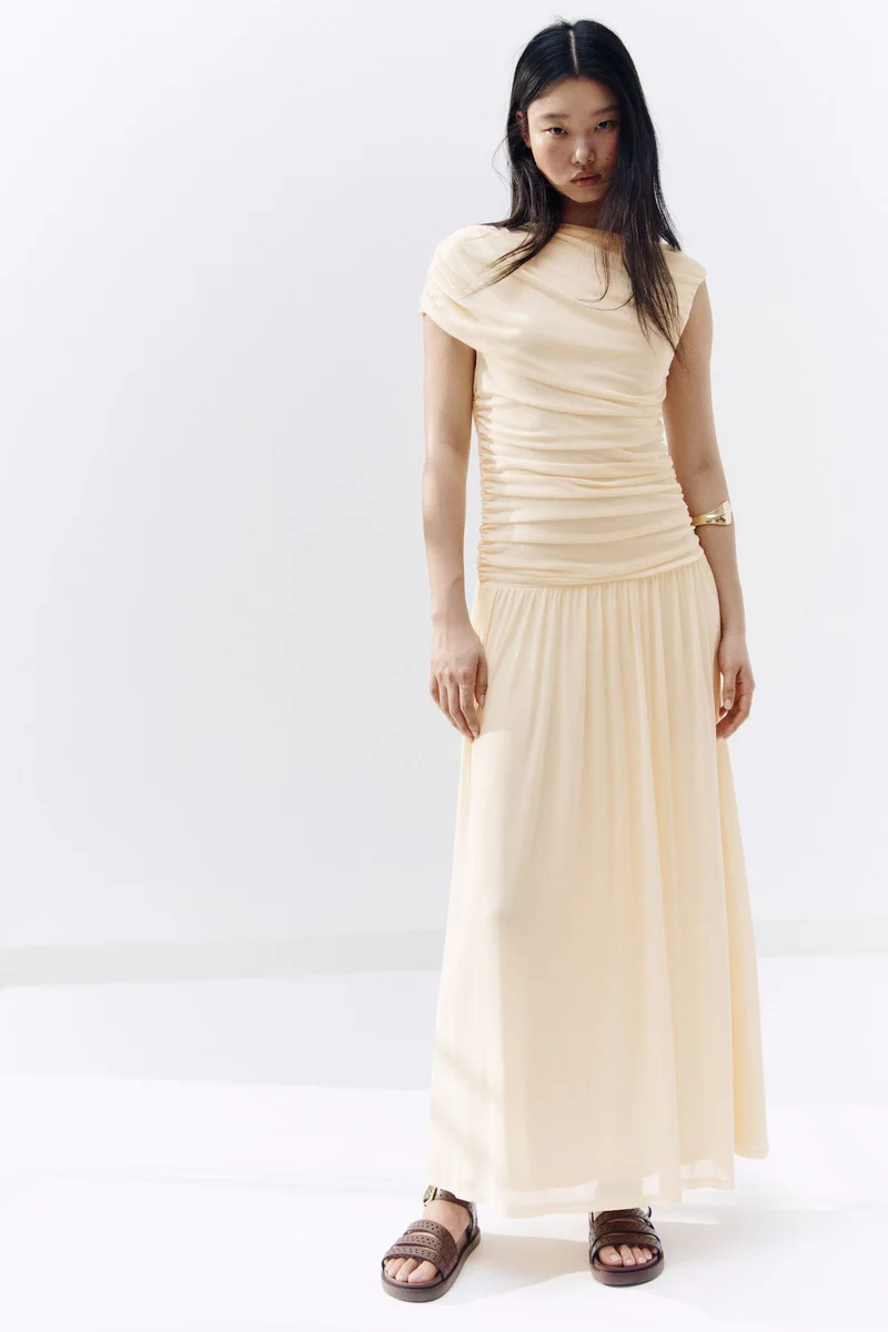 H&M Draped mesh dress
