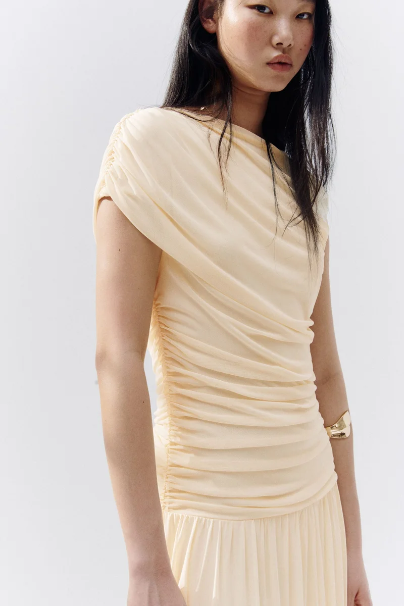 H&M Draped mesh dress