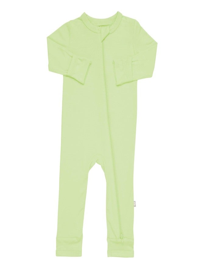 KYTE BABY Zippered Romper in Pistachio - Image 3