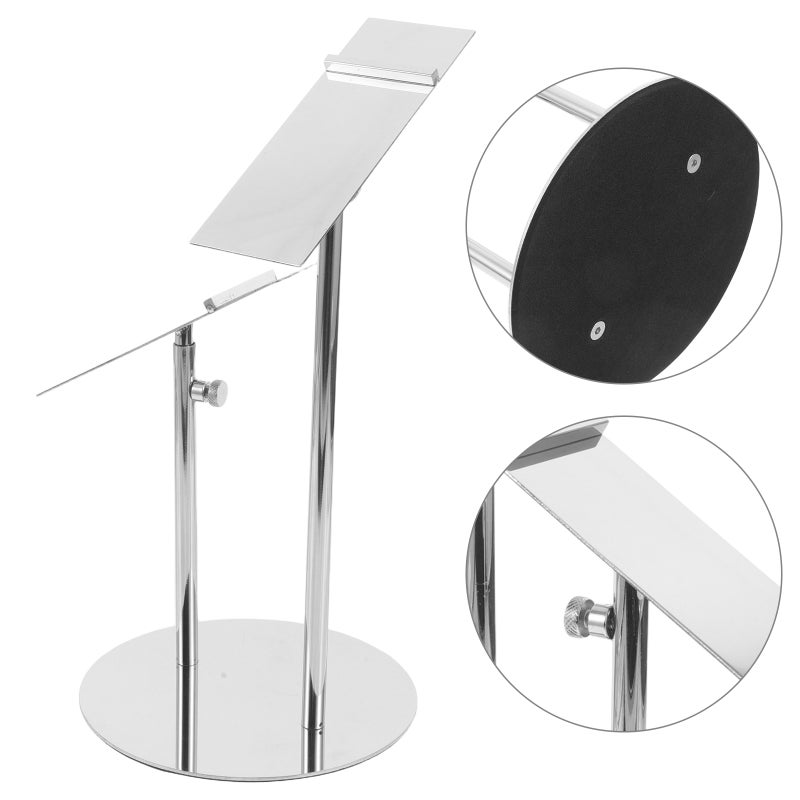 Metal Adjustable Shoe Stand: Stainless Steel Shoe Display Rack For Sneakers And More - High Heels Display Holder For Store And Home Use - Image 1