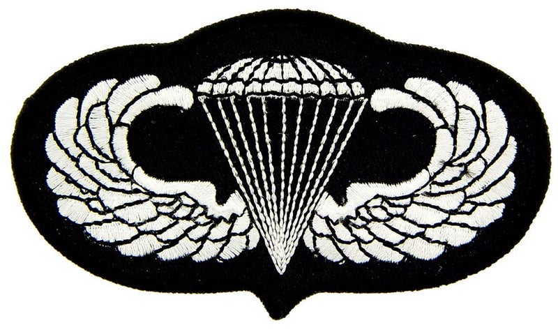Artisan Owl United States Army Airborne A/B Paratrooper Wings Patch, with Iron-On Adhesive