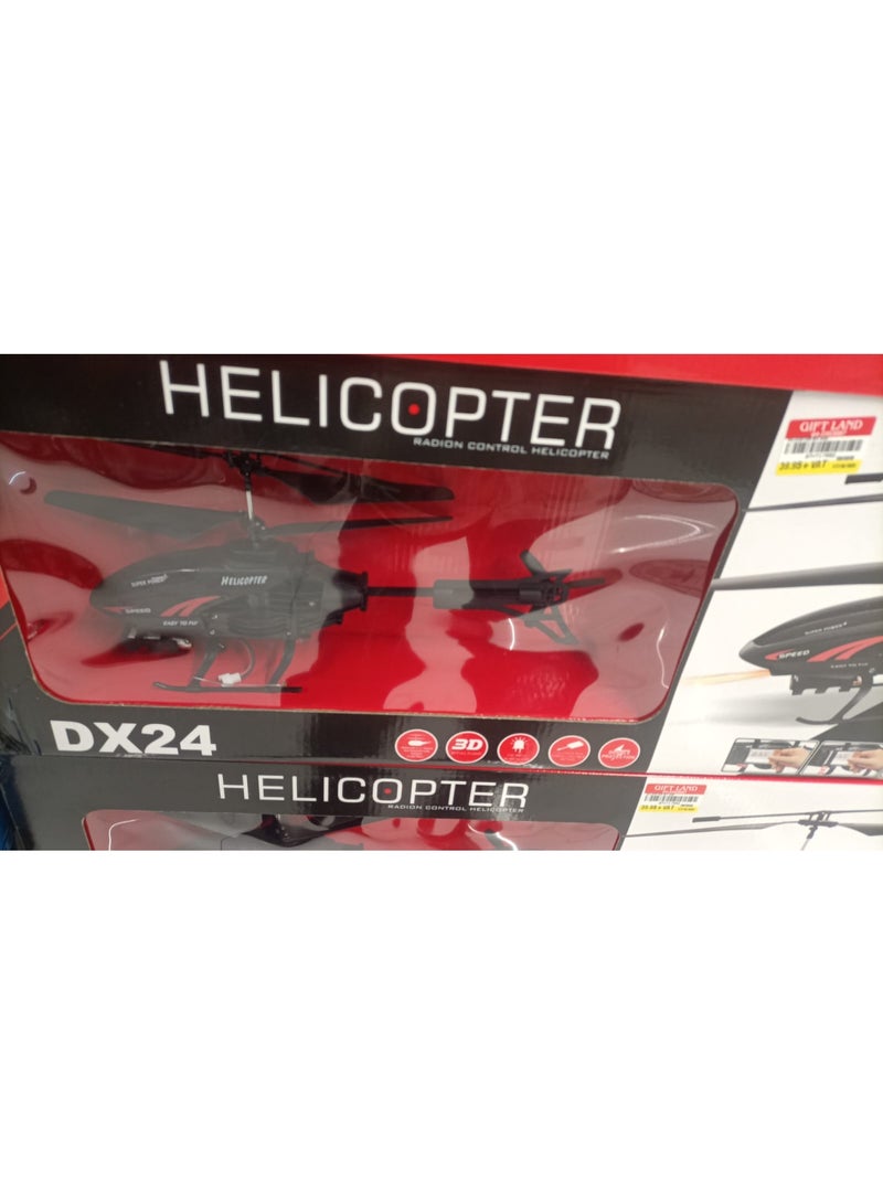 سكاي كينج طائرة هليكوبتر DX-24 Sky King تعمل بالتحكم عن بعد 2.4 جيجاهرتز مع أضواء LED، لعبة طيران قابلة لإعادة الشحن للأطفال والمبتدئين، إقلاع/هبوط بلمسة زر واحدة - Image 5