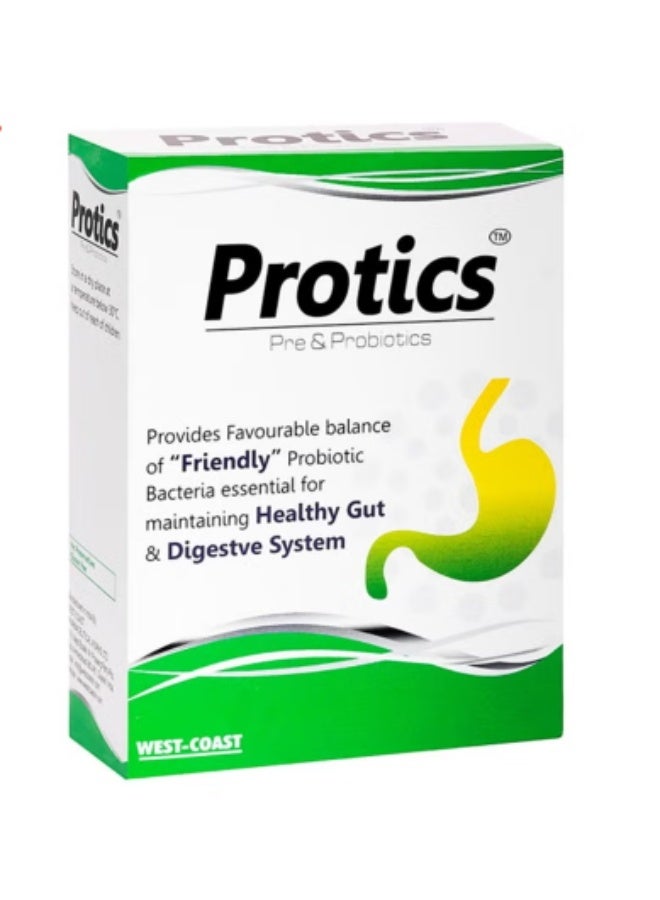 Protics Prebiotics & Probiotics Capsules 30’s – Supports Gut Health, Digestion & Immune Balance - Image 1