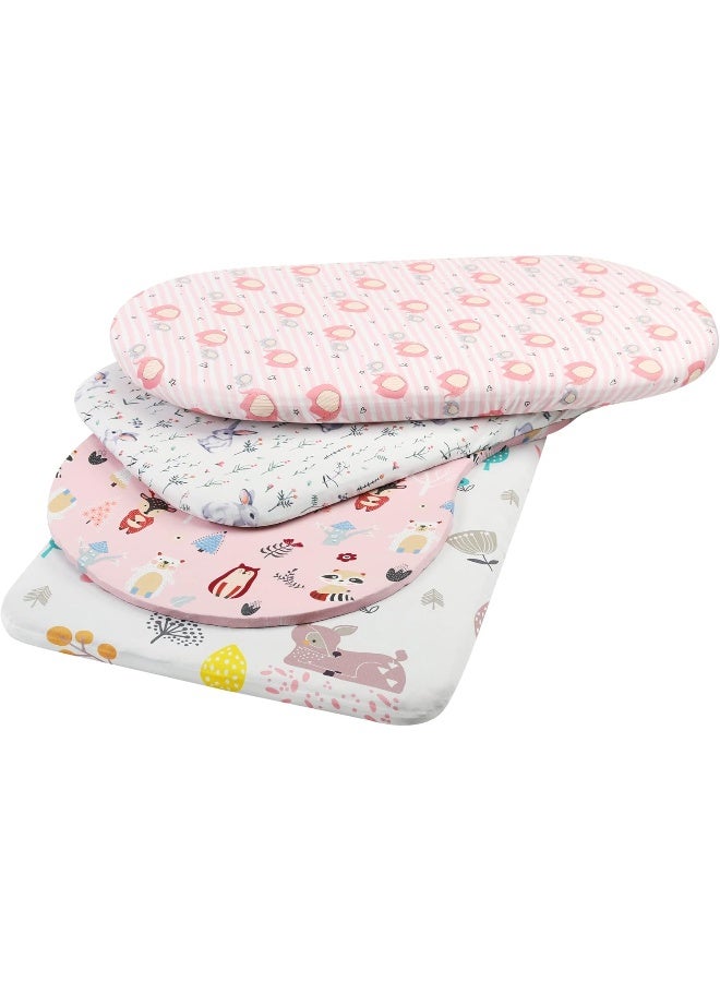Onacosht Onacosht Bassinet Fitted Sheets 4 Pack for Baby Girl - Image 2