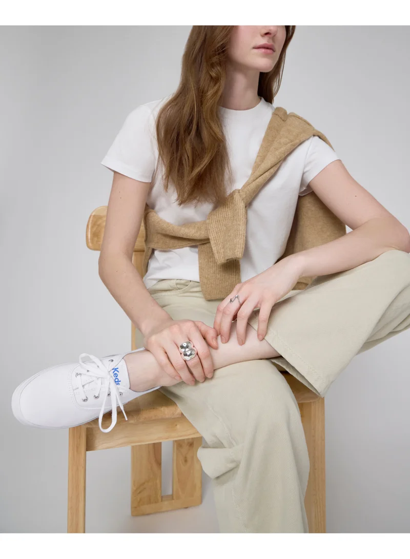 Keds white Keds Women's Champion GN Lace Up Canvas  Casual Sneaker White for Women | Best Price UAE