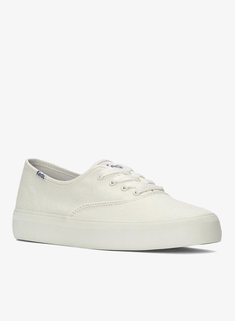 Keds Women's Champion GN Lace Up Canvas  Casual Sneaker White - Image 3
