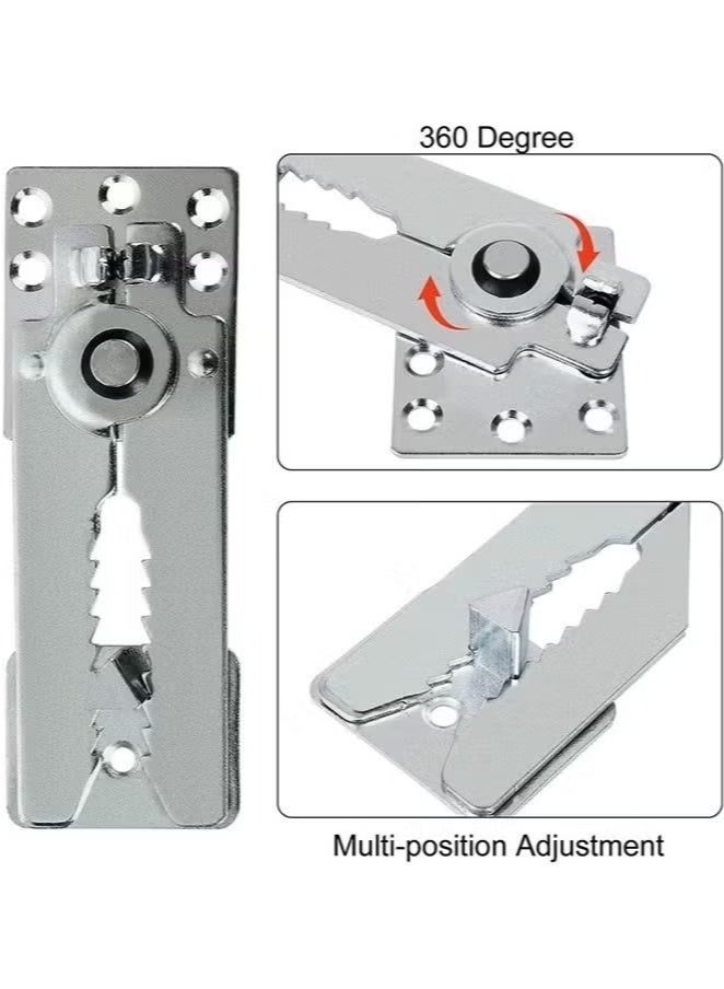 YelaJoy 4 Pack Sofa Connector Sectional Couch Connector with Screws, Universal Sectional Clips Sofa Connection Bracket Hooks Buckle for Sliding Sofas - Image 2