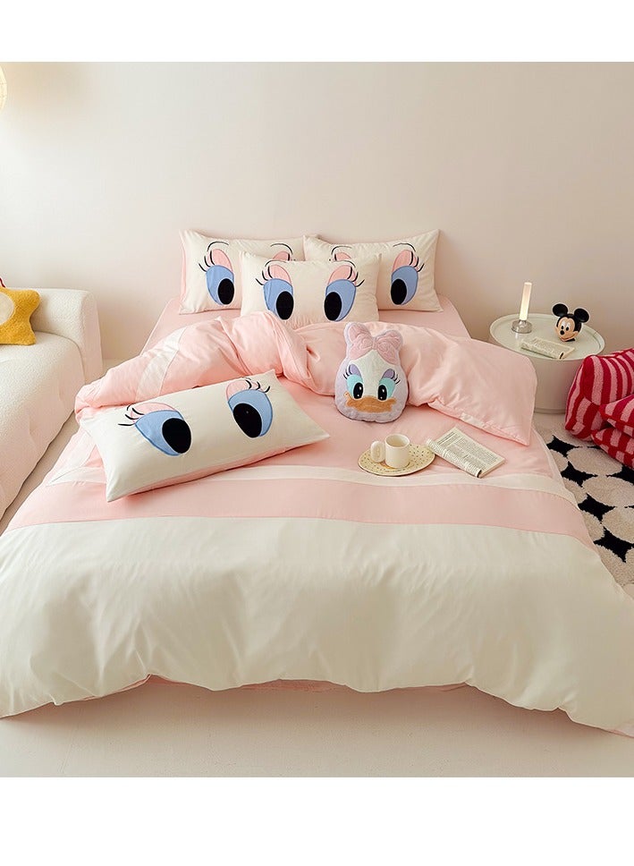 Bed Sheet Style — High End Cartoon Pattern Washed Cotton Bedding Four Piece Set - Image 3