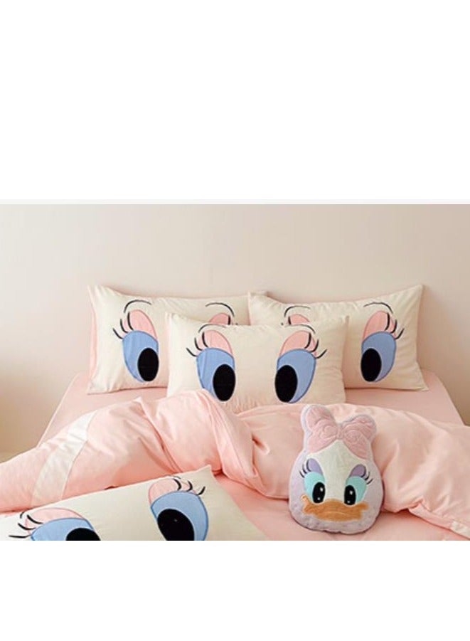 Bed Sheet Style — High End Cartoon Pattern Washed Cotton Bedding Four Piece Set - Image 5