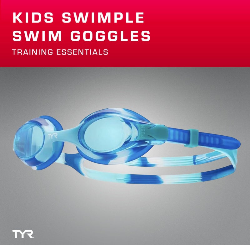 TYR Swimple Kids' Tie Dye Non Mirror Swim Goggles, Blue, one size - Image 2
