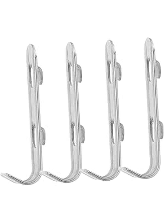 Stainless Steel Hook Brackets 4pcs Wire Shelving Accessories - Image 1