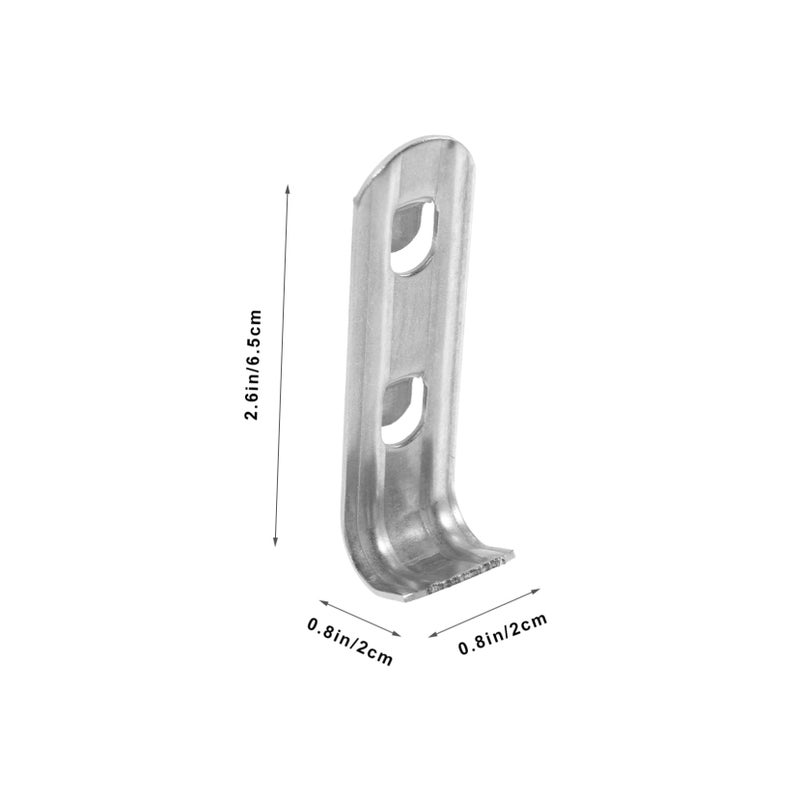 Stainless Steel Hook Brackets 4pcs Wire Shelving Accessories - Image 3