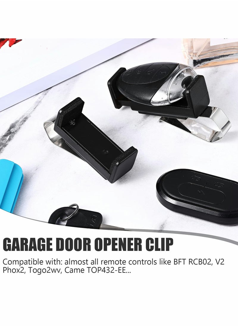 Excefore - Garage Door Opener Clip Universal Car Garage Remote Visor Clip Compatible , Adjustable Gate Clicker Holder Fits for Different Size Remotes 1.9 x 2.8 Inch, - Image 1