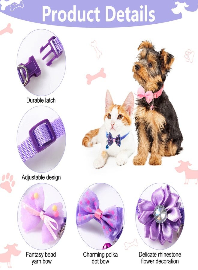 Saintrygo 22 Pack Dog Bow Tie Collar - Adjustable Bowtie, Flower Neck Tie for Medium Small Dog Cat Puppy(Cute) - Image 3