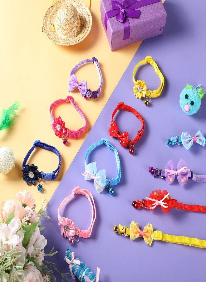 Saintrygo 22 Pack Dog Bow Tie Collar - Adjustable Bowtie, Flower Neck Tie for Medium Small Dog Cat Puppy(Cute) - Image 4