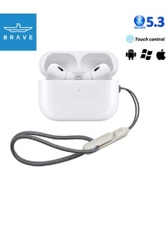 True Wireless Earbuds Bluetooth 5.3, In-Ear Headphones with Dual Mic ENC for Clear Calls, Touch Control, Wireless Charging Case, Noise Reduction, Compatible with iPhone 15 Pro/15 Pro Max/15 Plus/14/13/12 and Android Devices