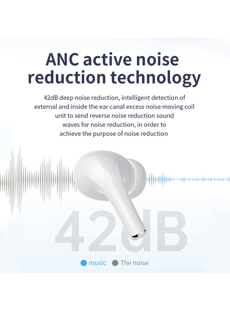 Brave - True Wireless Earbuds Bluetooth 5.3, In-Ear Headphones with Dual Mic ENC for Clear Calls, Touch Control, Wireless Charging Case, Noise Reduction, Compatible with iPhone 15 Pro/15 Pro Max/15 Plus/14/13/12 and Android Devices - Image 1