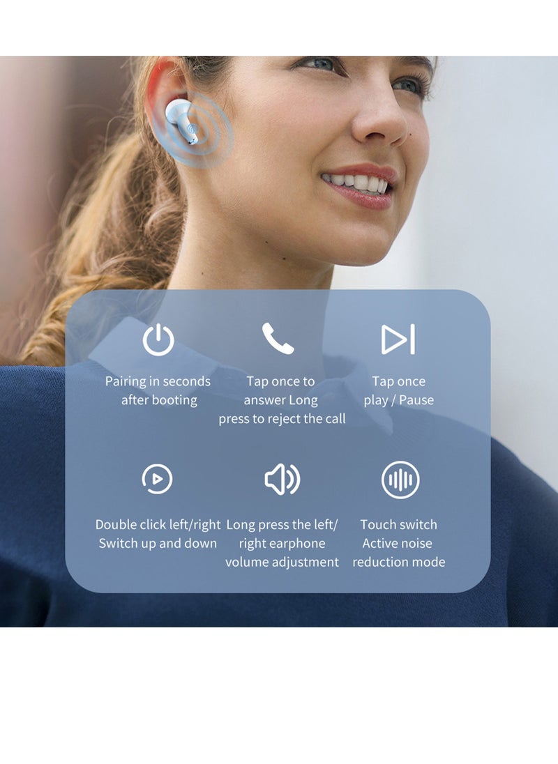 Brave - True Wireless Earbuds Bluetooth 5.3, In-Ear Headphones with Dual Mic ENC for Clear Calls, Touch Control, Wireless Charging Case, Noise Reduction, Compatible with iPhone 15 Pro/15 Pro Max/15 Plus/14/13/12 and Android Devices - Image 1