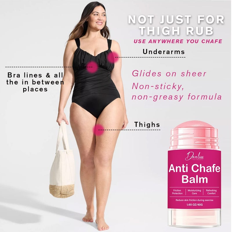 Danliss Anti-Friction Repairing Cream Stick 40g - For exercise, walking, preventing chafing on thighs and underarms; moisturizing and soothing - Image 4