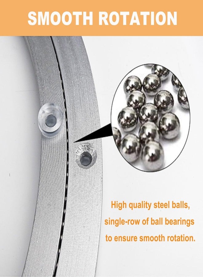 Tirifer Aluminium Alloy Lazy Susan, Heavy Duty Base for Lazy Susan Swivel Turntable Bearing Hardware Rotating Bearing Round Dining Table Smooth Swivel Plate Hardware, 8" - Image 3